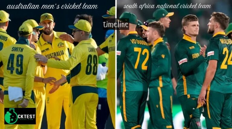 Australian Men's Cricket Team vs South Africa National Cricket Team Timeline