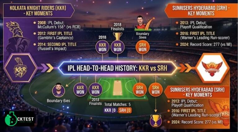Kolkata Knight Riders vs Sunrisers Hyderabad Timeline