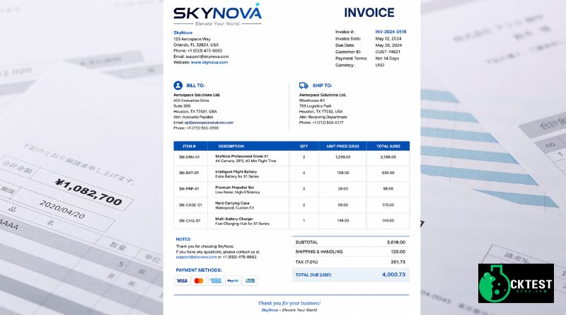 Skynova Invoice